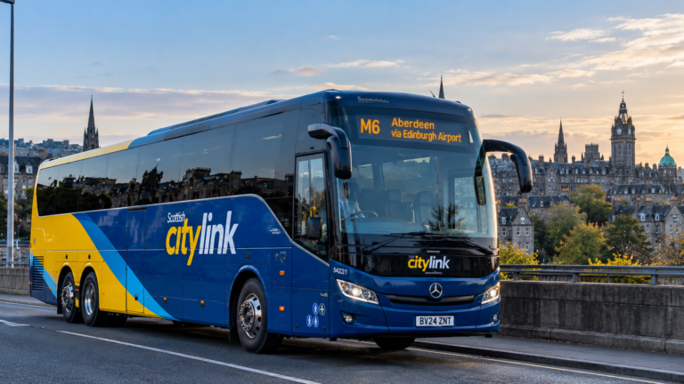 m6 aberdeen to glasgow coach starts 24th oct 2026