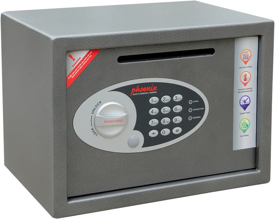 Phoenix Vela electronic deposit safe with keypad lock